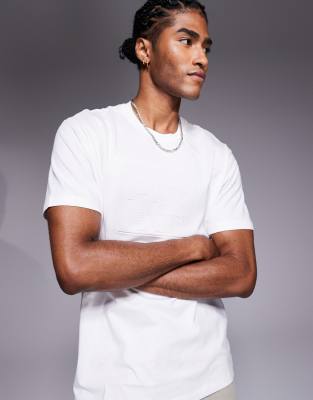 Armani Exchange Central Logo T-shirt In White