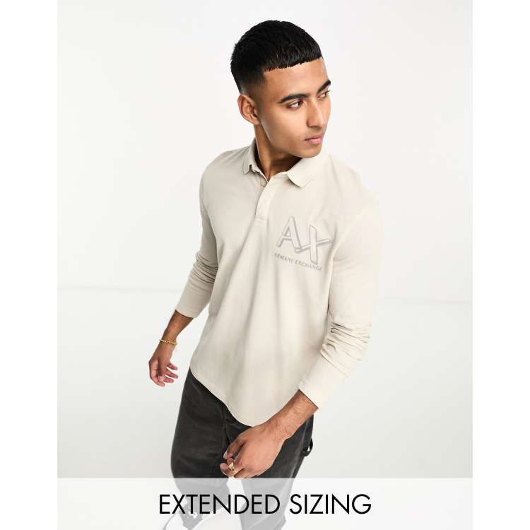 Armani long clearance sleeve polo shirt