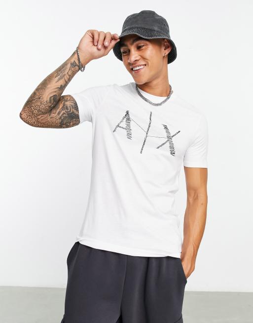 Emporio armani chest sales logo t shirt