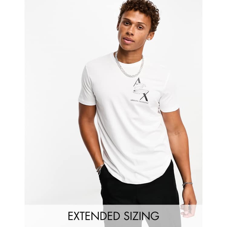 Armani Exchange chest logo t shirt in white ASOS