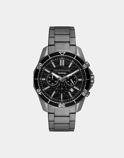 Armani Exchange – Chronograph aus Edelstahl in Stahlgrau - view 1