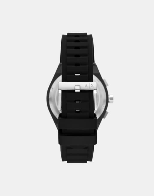 Armani Exchange – Chronograph aus Silikon in Schwarz, 2 von 3