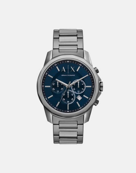 Armani Exchange Chronograph gunmetal stainless steel watch in gunmetal - view 1