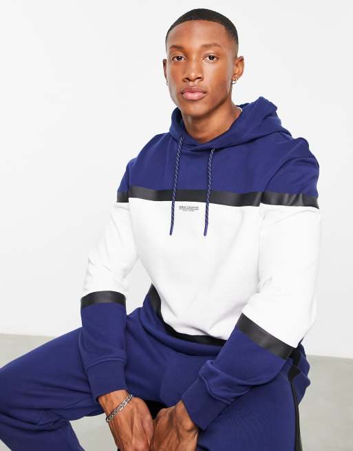 Armani exchange blue discount hoodie