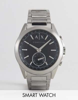 armani exchange connected men's black hybrid smartwatch