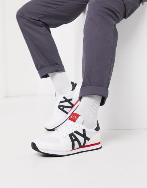 armani velcro runner trainers