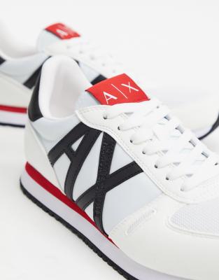 armani exchange white trainers