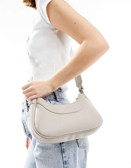 Armani Exchange crossbody bag in beige with printed strap ASOS