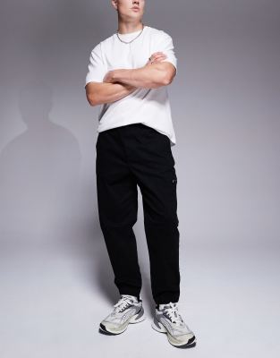 Armani Exchange Armani Exchange cuffed cargo trouser in black