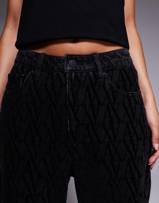 Armani Exchange – Czarne jeansy z baryłkowymi nogawkami, 5 z 5