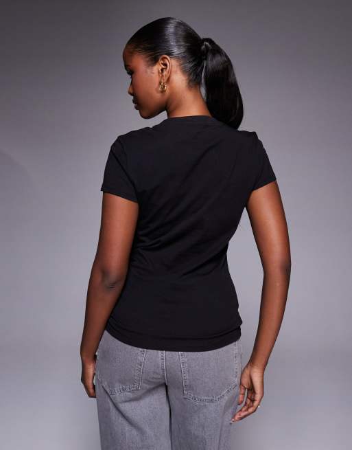 Armani Exchange – Czarno-złoty T-shirt z logo na środku, 2 z 4