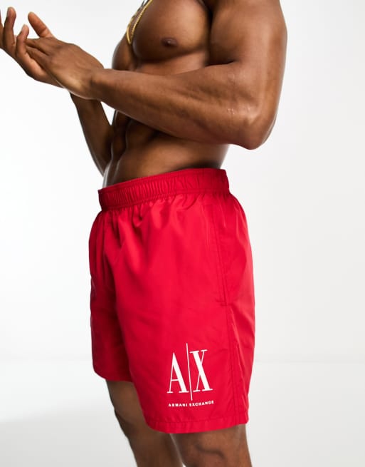 Armani Exchange – Czerwone szorty kąpielowe
