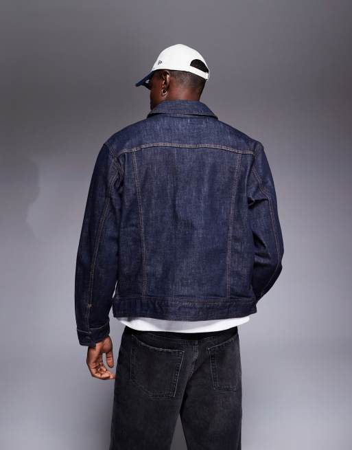 ARMANI JEANS ダークグ紺ジャケット XL ARMANI EXCHANGE デニムジャケット gジャン 「A|X アルマーニ