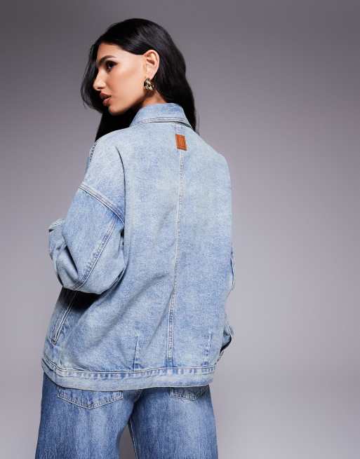 Armani Exchange denim jacket in light blue | ASOS