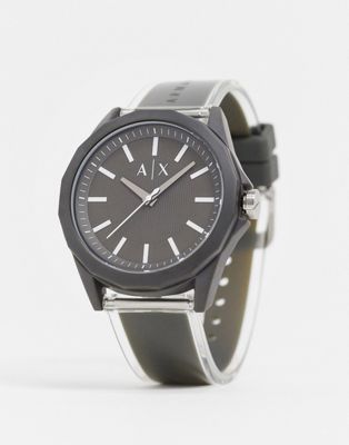 Armani Exchange Drexler leather watch 