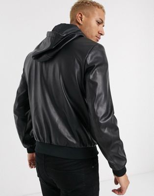 armani exchange leather jacket
