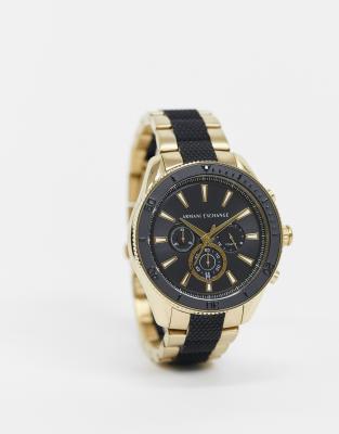 armani exchange black and gold