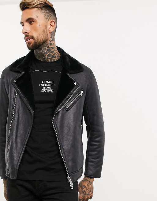 Armani shop shearling jacket