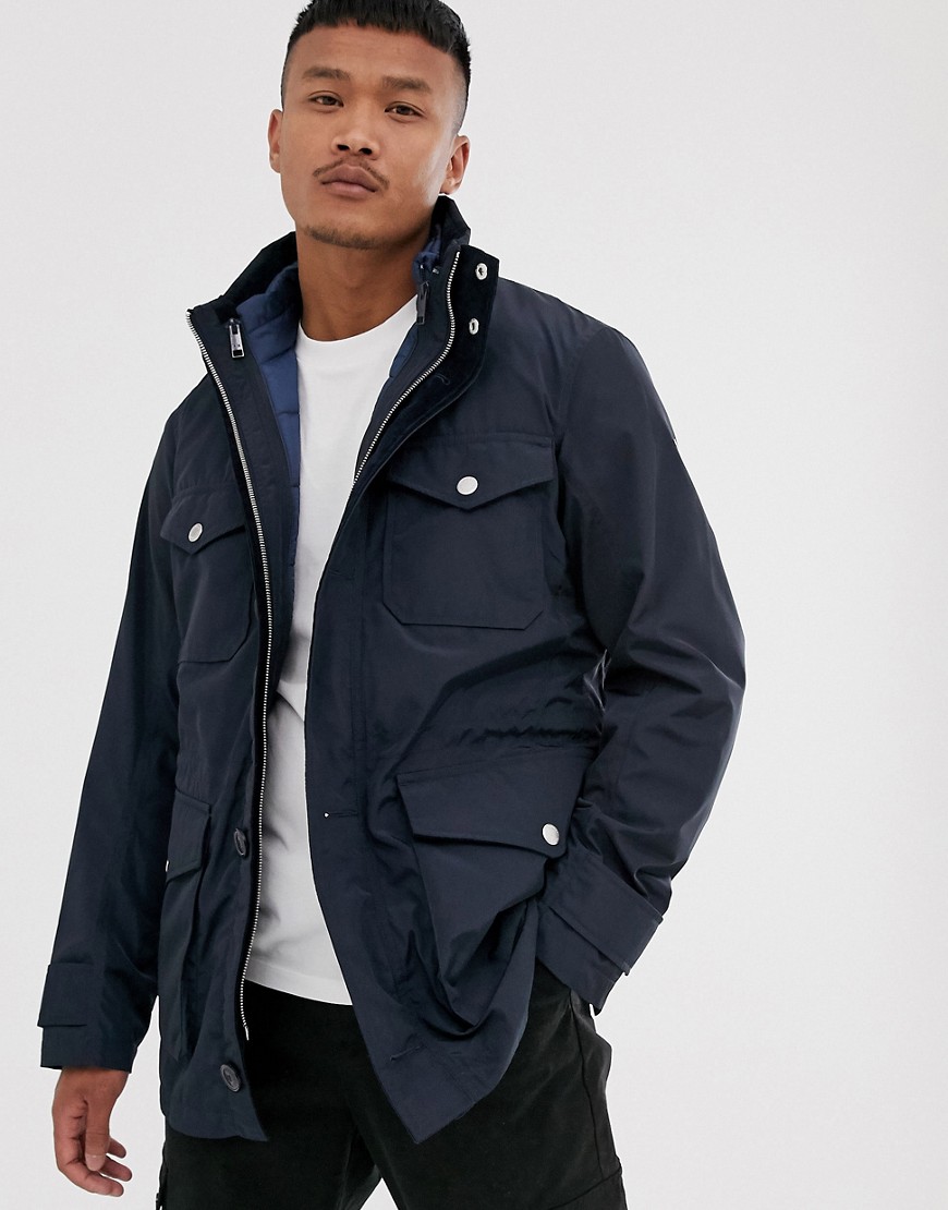 Armani Exchange field jacket with detachable gilet in navy