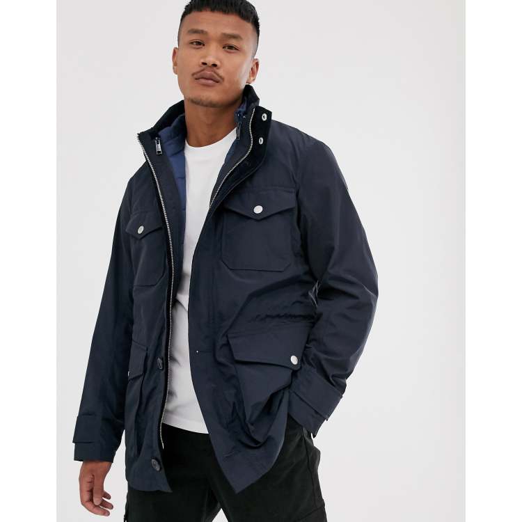 Armani Exchange field jacket with detachable gilet in navy | ASOS