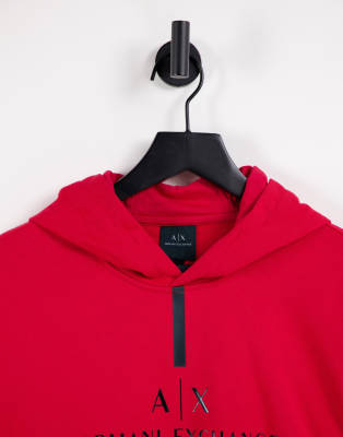 red armani hoodie