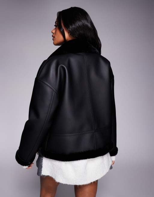 Armani Exchange - Giacca biker nera, 4 di 4