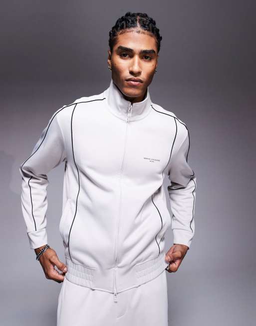 Armani Exchange - Giacca sportiva color crema in coordinato