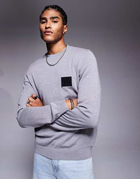 Armani Exchange - Grå sweatshirt med logo - view 1