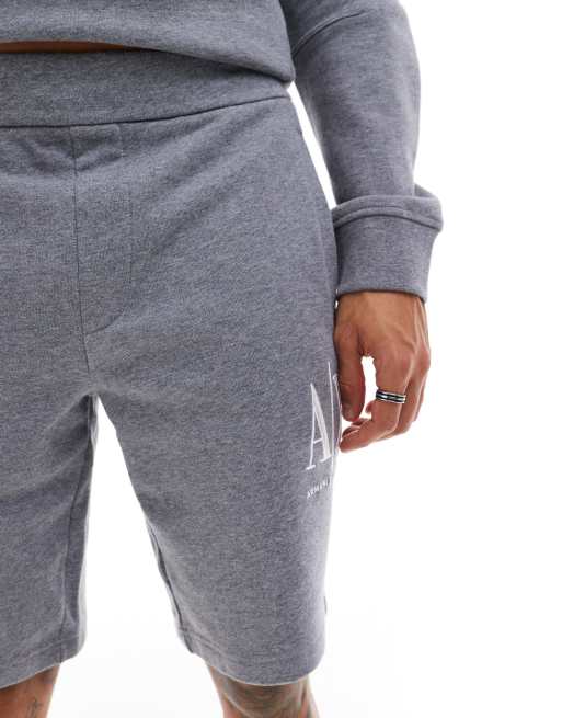 Armani Exchange - Gråmeleret sweatshirt med stort logo - Del af sæt, 4 af 5