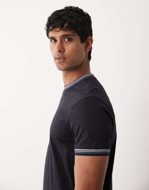 Armani Exchange – Granatowy t-shirt z logo, 4 z 5
