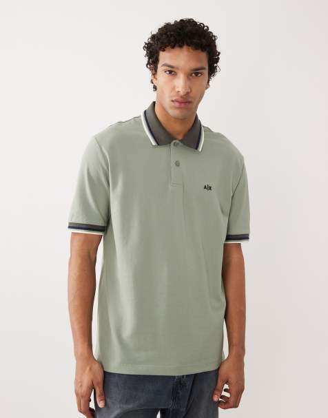 Armani Exchange - Grøn poloskjorte med logo - view 1