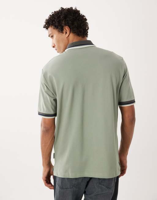 Armani Exchange – Grön pikétröja med logga, 4 av 5