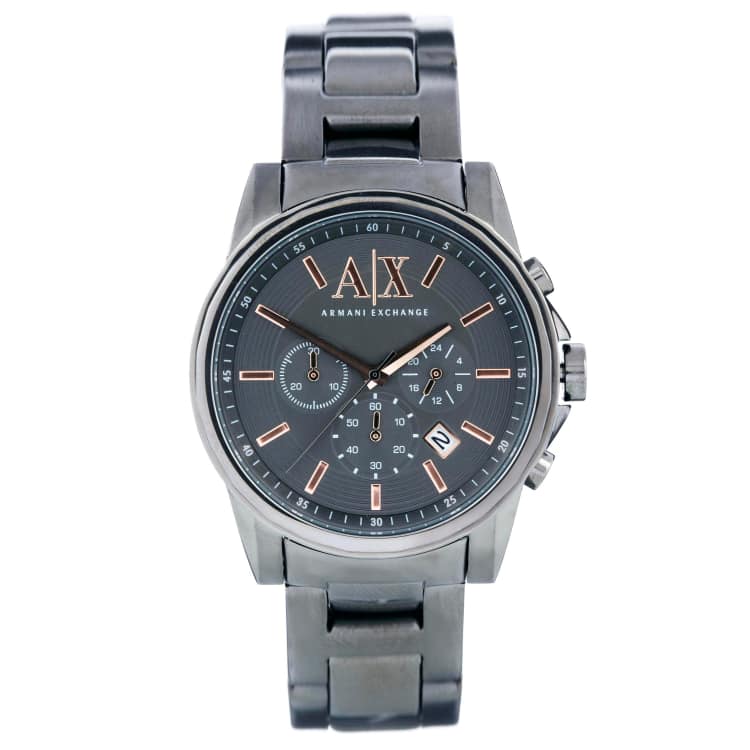 Armani Exchange Gunmetal Stainless Steel Watch AX2086