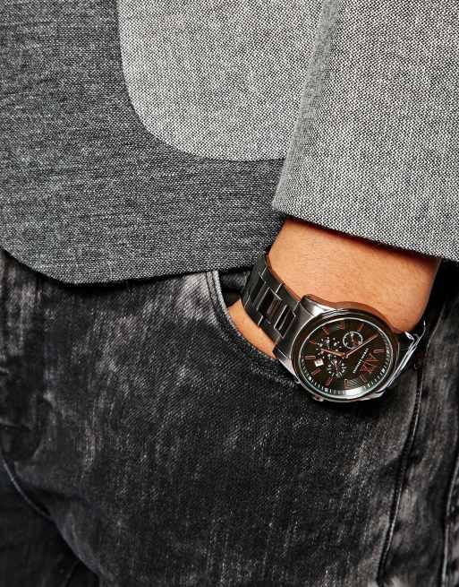 Armani Exchange Gunmetal Stainless Steel Watch AX2086 ASOS