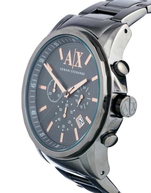 Armani Exchange Gunmetal Stainless Steel Watch AX2086