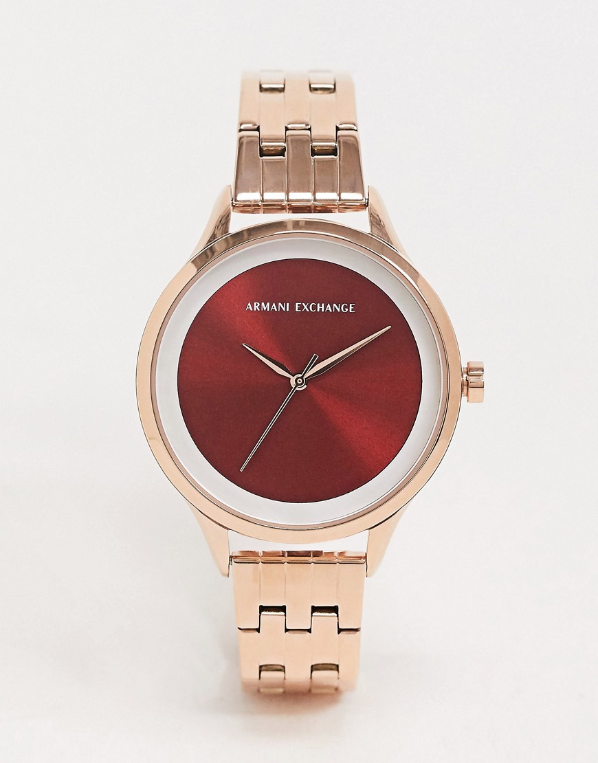 Armani Exchange Harper bracelet watch in rose gold AX5609