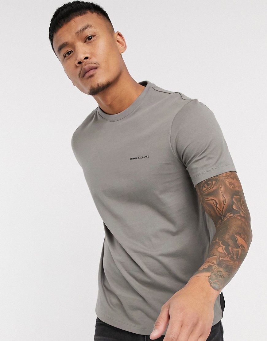Armani Exchange heavy weight t-shirt in grey
