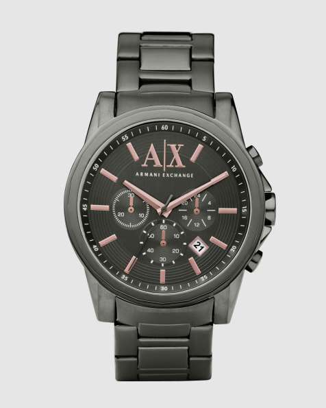 Armani Exchange Herren-Chronographenuhr aus Edelstahl in Silber - view 1