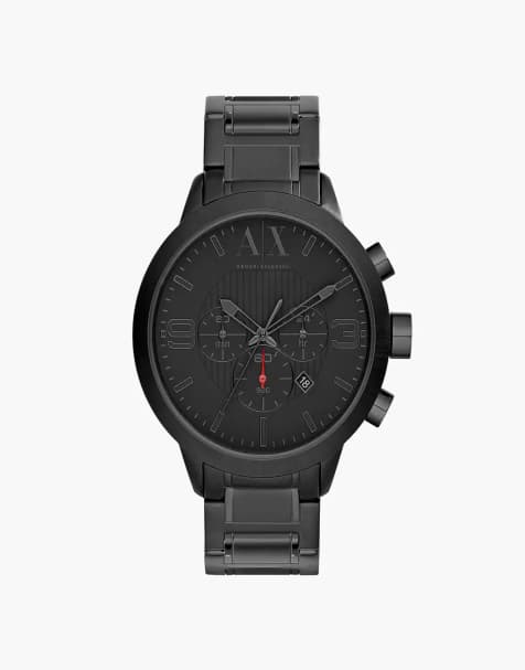 Armani Exchange – Herrenuhr aus Edelstahl in Schwarz - view 1