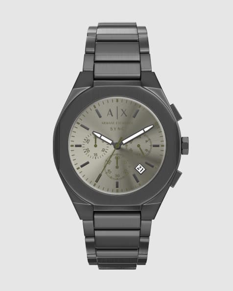Armani Exchange Herrenuhr mit Chronograph, Edelstahl in Gunmetal - view 1