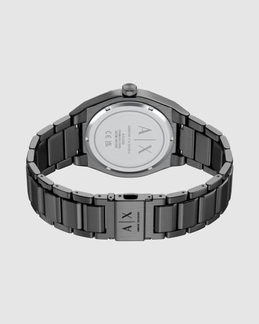 Armani Exchange Herrenuhr Sync mit Dreizeiger-Tag-Datum-Anzeige aus Edelstahl in Gunmetal, 4 von 4
