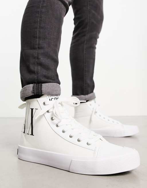 Armani high top outlet trainers