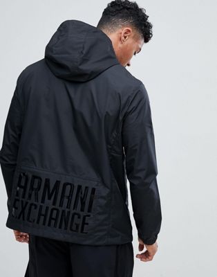 Armani Exchange Hooded Jacket In Black 