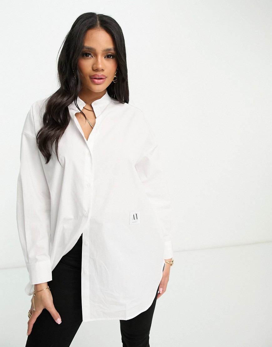 armani exchange - hvid oversized skjorte