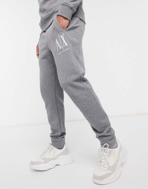 Introducir 37+ imagen armani exchange grey sweatpants