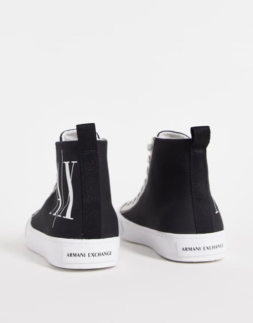 Armani Exchange Icon Baskets montantes Noir