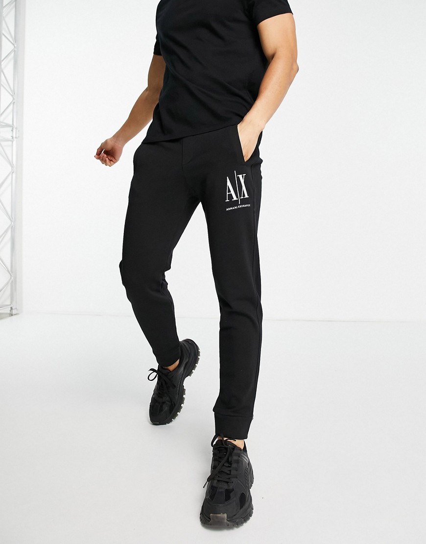Armani Exchange icon casual joggers in black