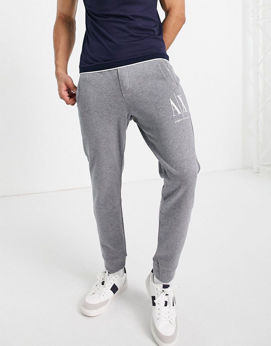 Armani Exchange icon casual joggers in grey