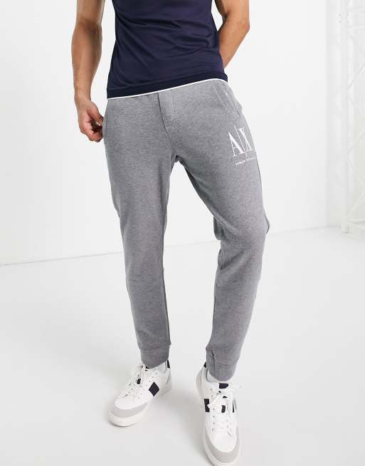 Armani Exchange icon casual joggers in grey | ASOS