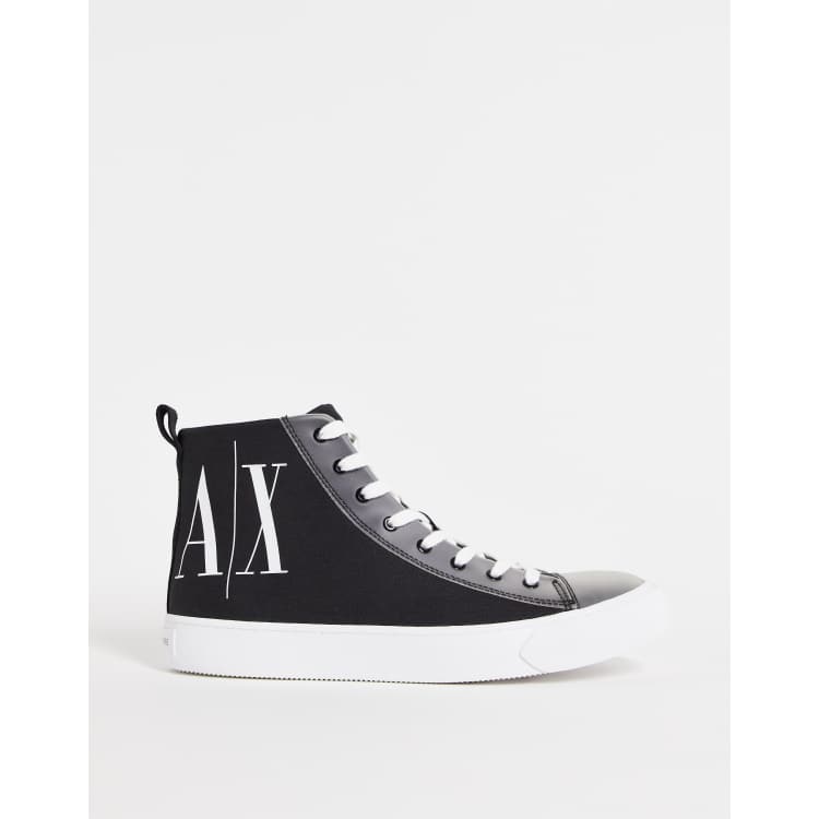 Armani high top outlet trainers